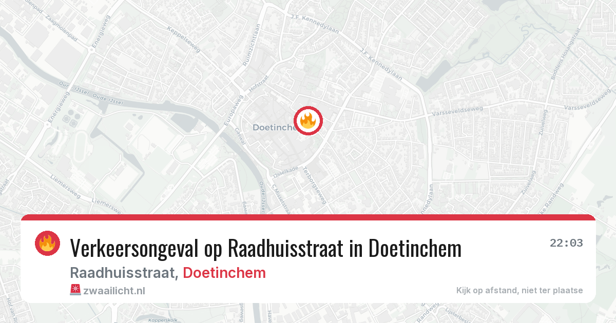 Verkeersongeval op Raadhuisstraat in Doetinchem — 16 jun 2026