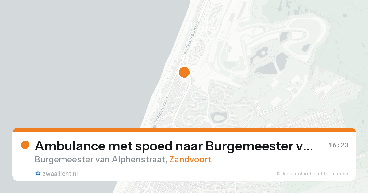 Ambulance met spoed naar Burgemeester van Alphenstraat in Zandvoort — 21 aug 2026