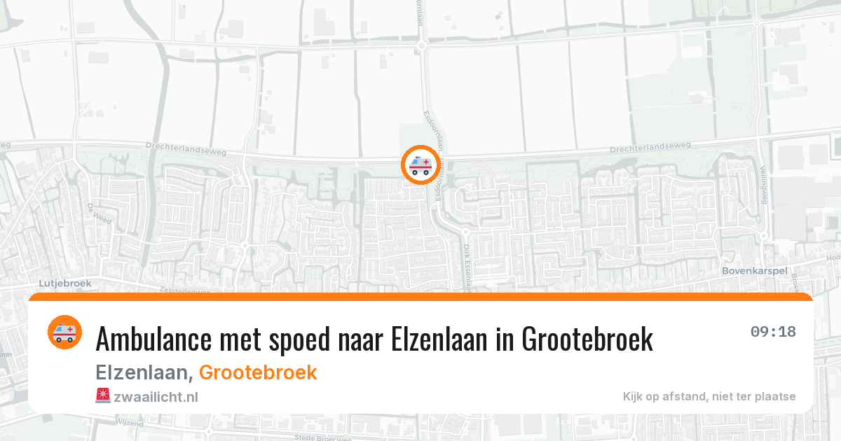 Ambulance met spoed naar Elzenlaan in Grootebroek — 11 mrt 2026