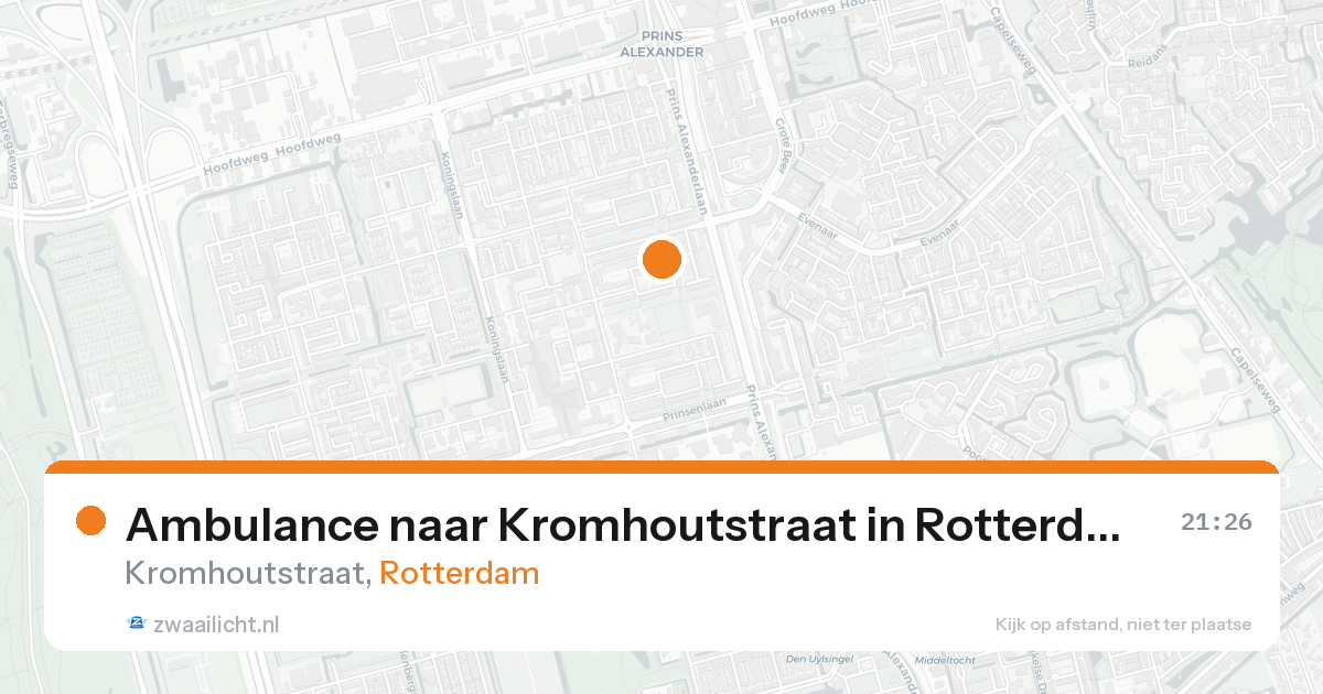 Ambulance naar Kromhoutstraat in Rotterdam — 30 jan 2026