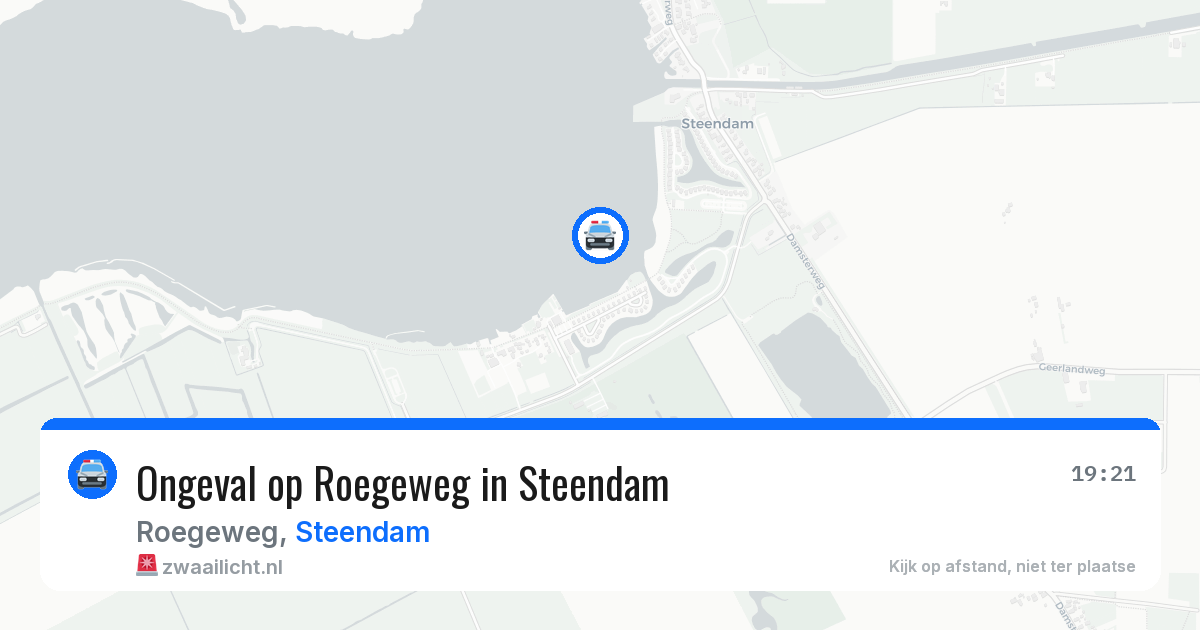 Ongeval op Roegeweg in Steendam — 11 jul 2026