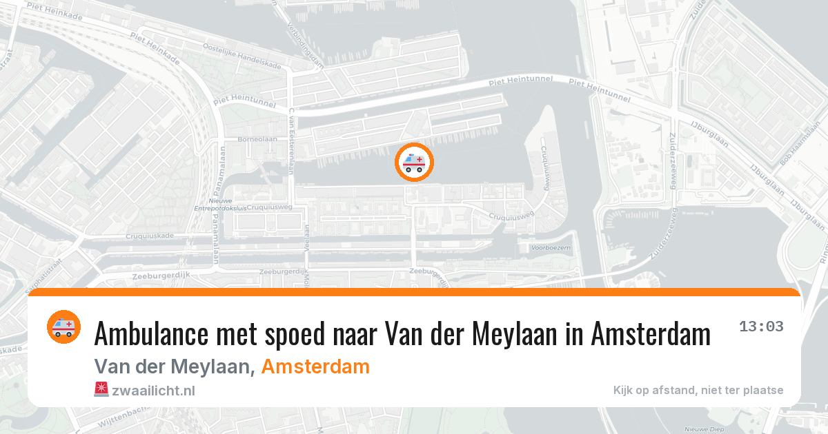 Ambulance met spoed naar Van der Meylaan in Amsterdam — 22 jun 2026
