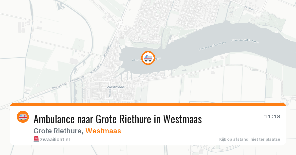 Ambulance naar Grote Riethure in Westmaas — 21 jul 2026