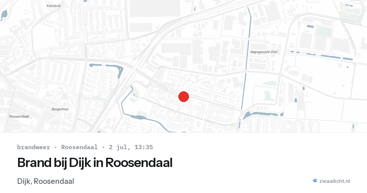 Brand bij Dijk in Roosendaal — 2 jul 2026