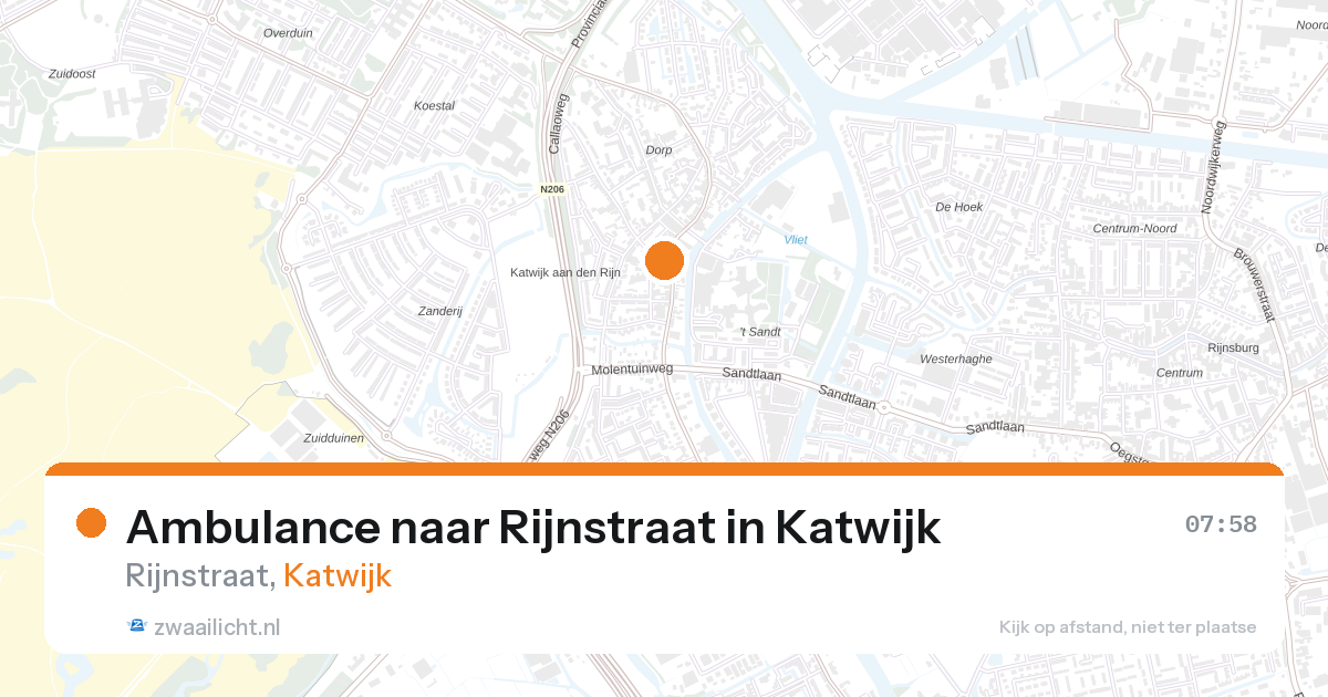 Ambulance naar Rijnstraat in Katwijk — 13 jul 2026