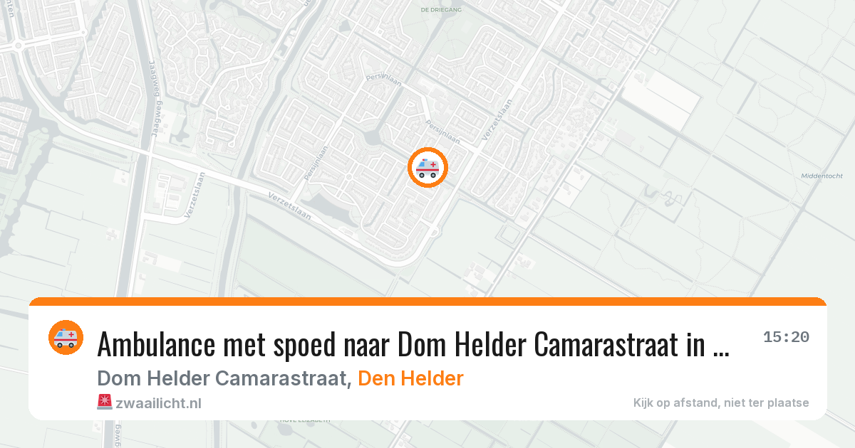 Ambulance met spoed naar Dom Helder Camarastraat in Den Helder — 1 jul 2026