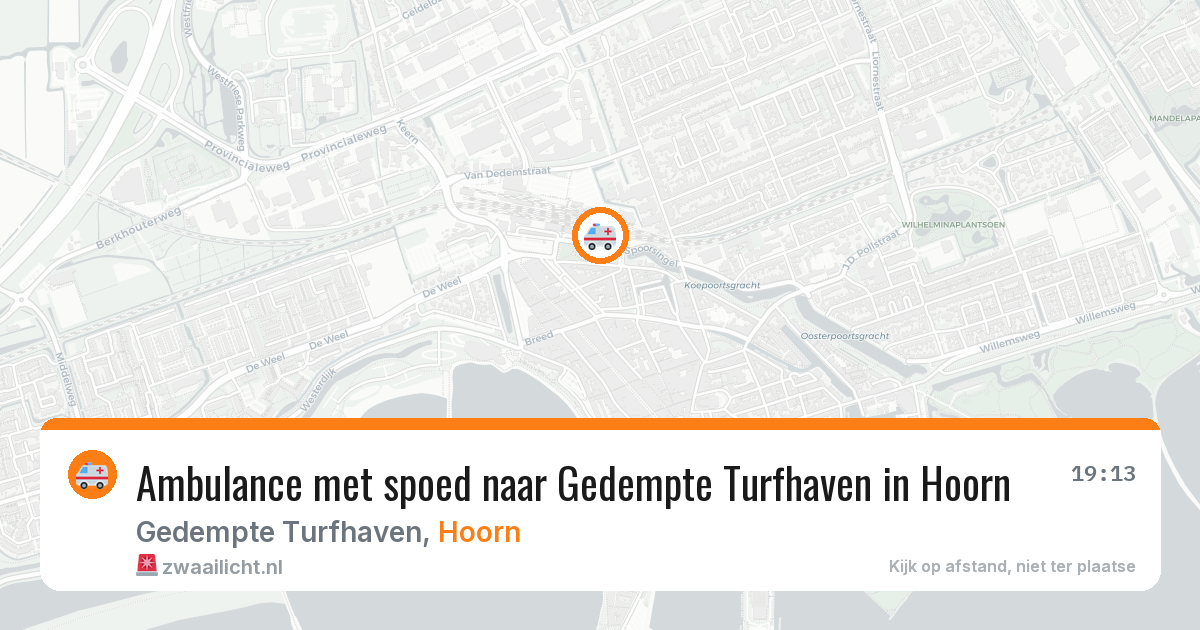 Ambulance met spoed naar Gedempte Turfhaven in Hoorn — 25 mrt 2026