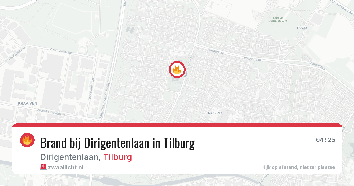 Brand bij Dirigentenlaan in Tilburg — 21 jun 2026