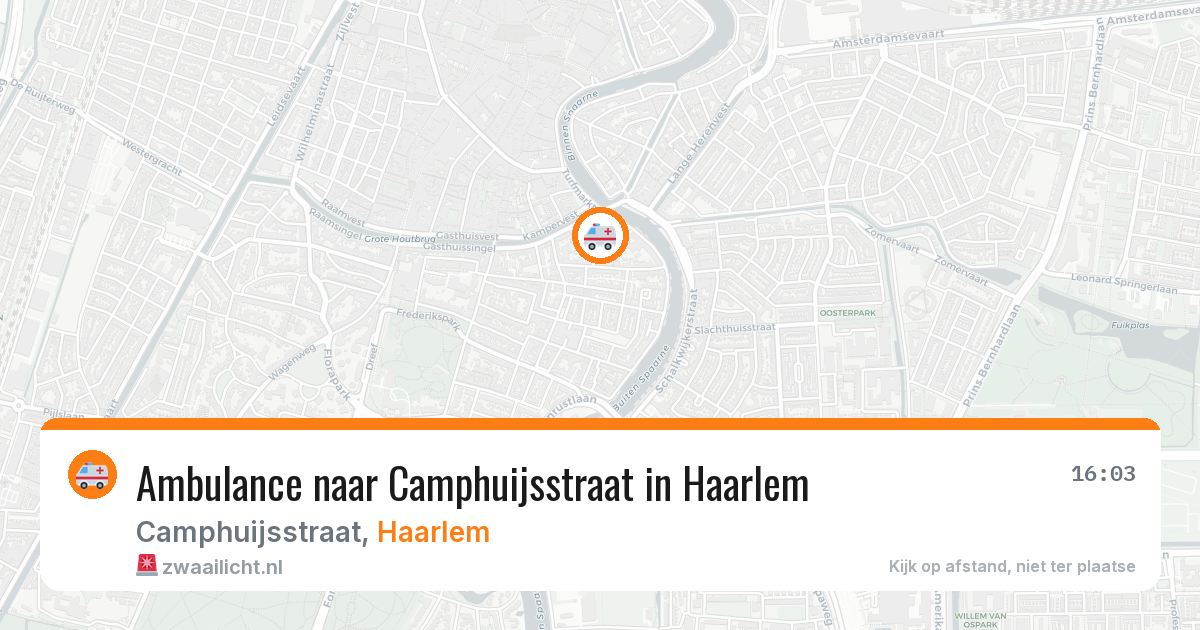Ambulance naar Camphuijsstraat in Haarlem — 2 aug 2026