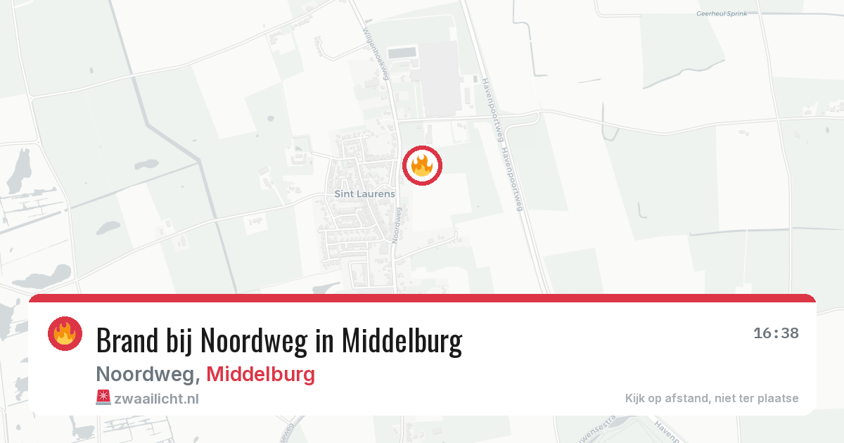 Brand bij Noordweg in Middelburg — 24 jun 2026