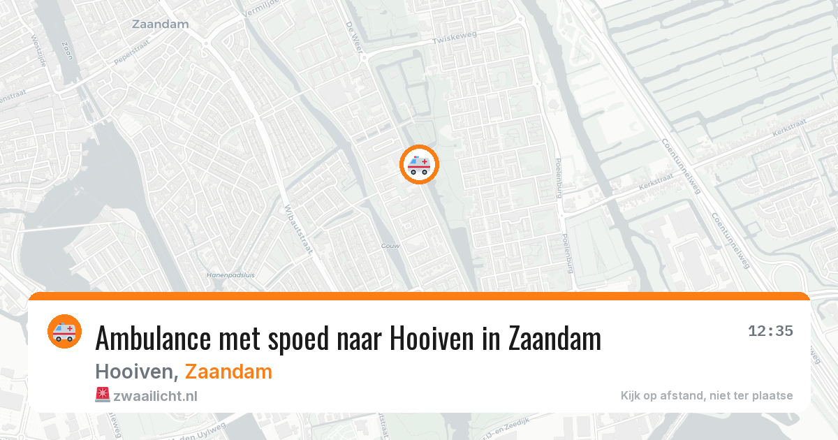 Ambulance met spoed naar Hooiven in Zaandam — 1 mrt 2026