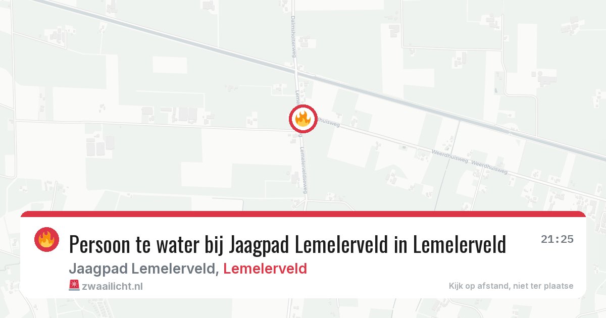 Persoon te water bij Jaagpad Lemelerveld in Lemelerveld — 11 jul 2026