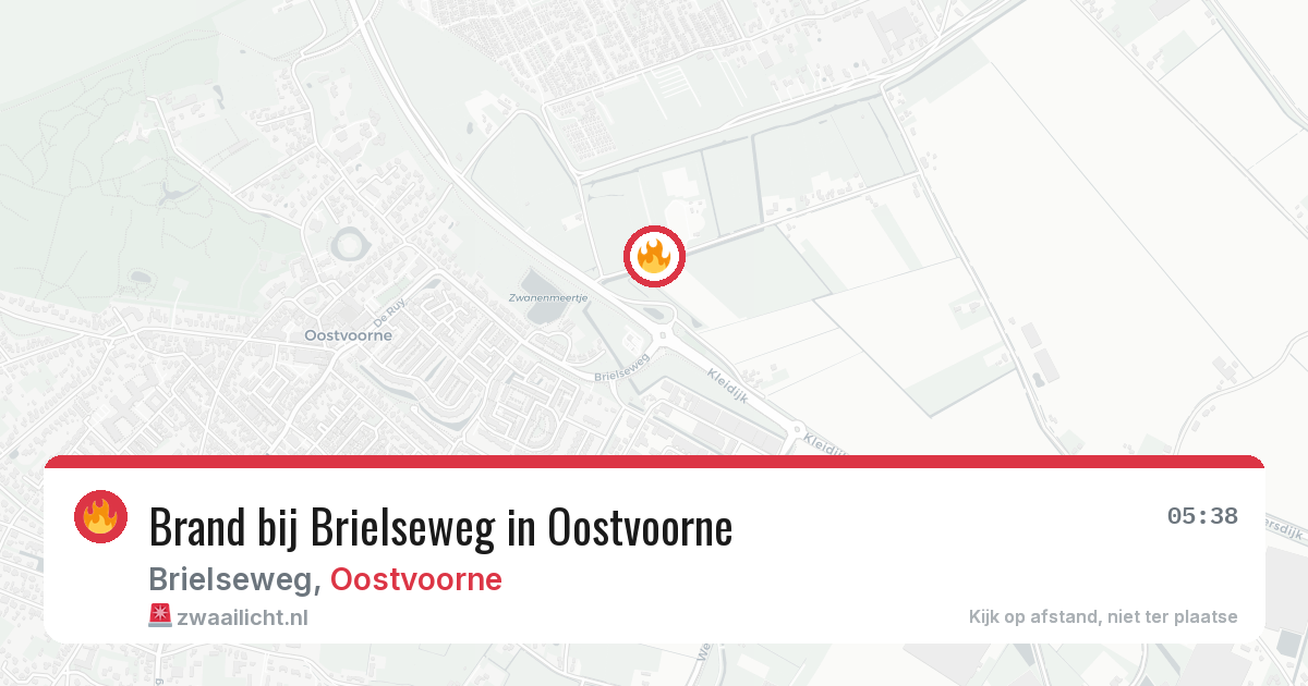 Brand bij Brielseweg in Oostvoorne — 25 mrt 2026