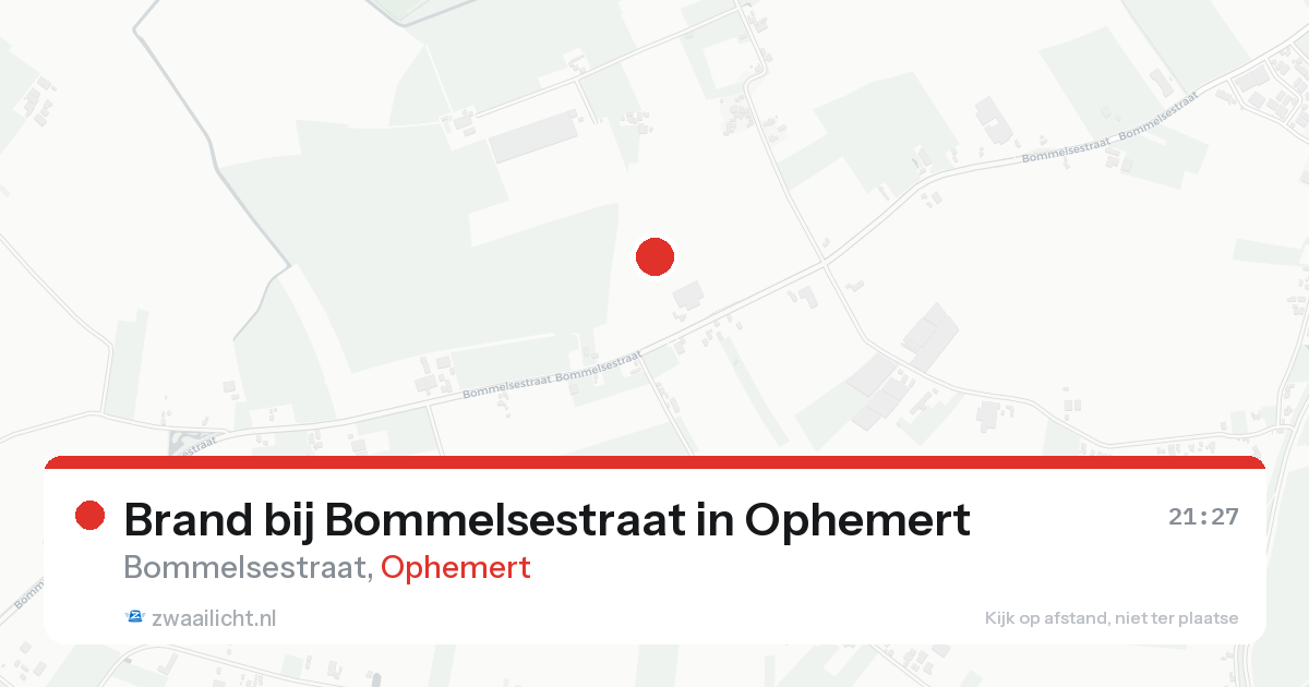 Brand bij Bommelsestraat in Ophemert — 22 aug 2026