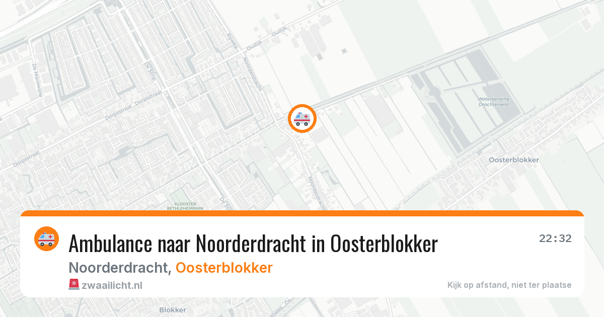 Ambulance naar Noorderdracht in Oosterblokker — 18 jul 2026