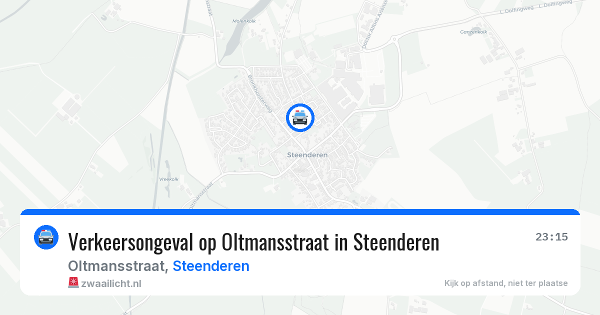 Verkeersongeval op Oltmansstraat in Steenderen — 30 jul 2026