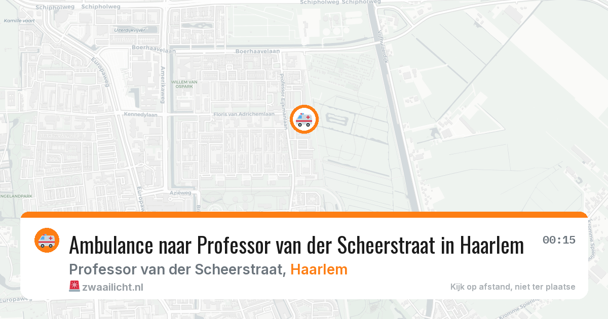 Ambulance naar Professor van der Scheerstraat in Haarlem — 3 mei 2026