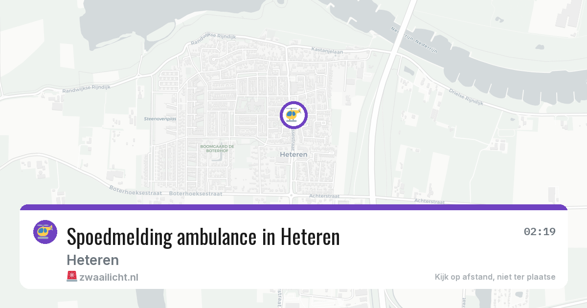 Spoedmelding ambulance in Heteren — 28 jul 2026