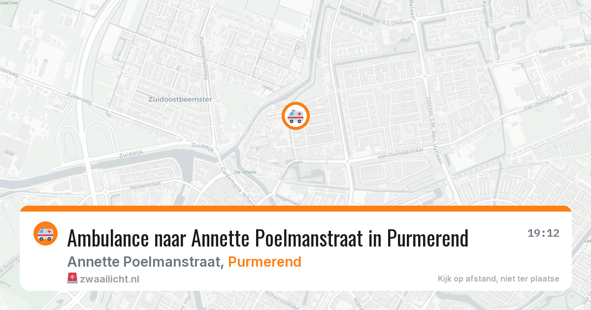 Ambulance naar Annette Poelmanstraat in Purmerend — 30 jul 2026