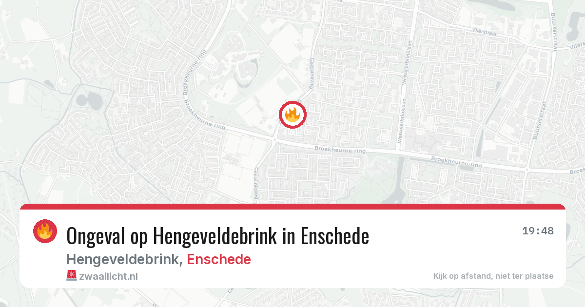 Ongeval op Hengeveldebrink in Enschede — 14 jul 2026