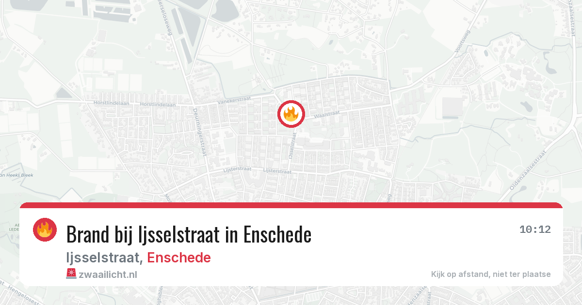 Brand bij Ijsselstraat in Enschede — 6 apr 2026