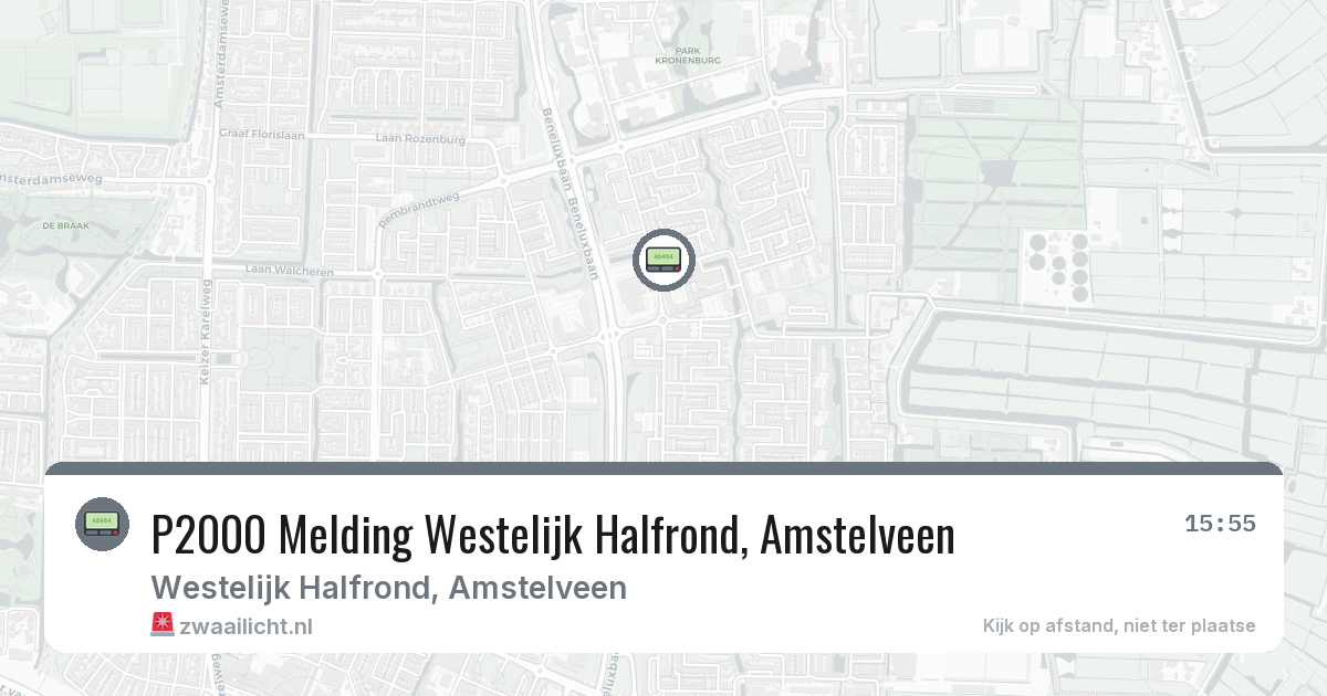 P2000 Melding Westelijk Halfrond, Amstelveen — 4 apr 2026