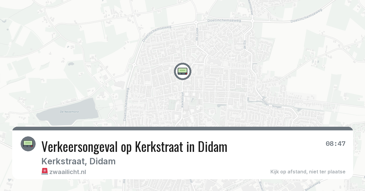 Verkeersongeval op Kerkstraat in Didam — 30 jul 2026