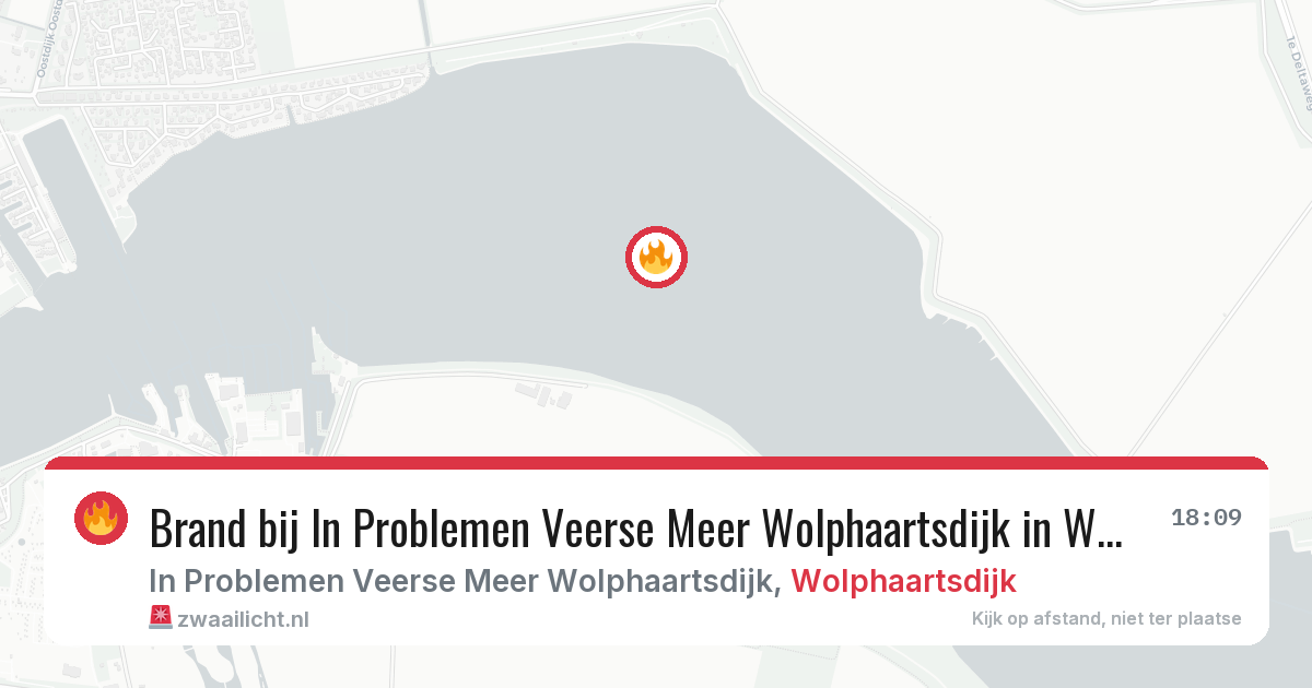 Brand bij In Problemen Veerse Meer Wolphaartsdijk in Wolphaartsdijk — 26 jun 2026