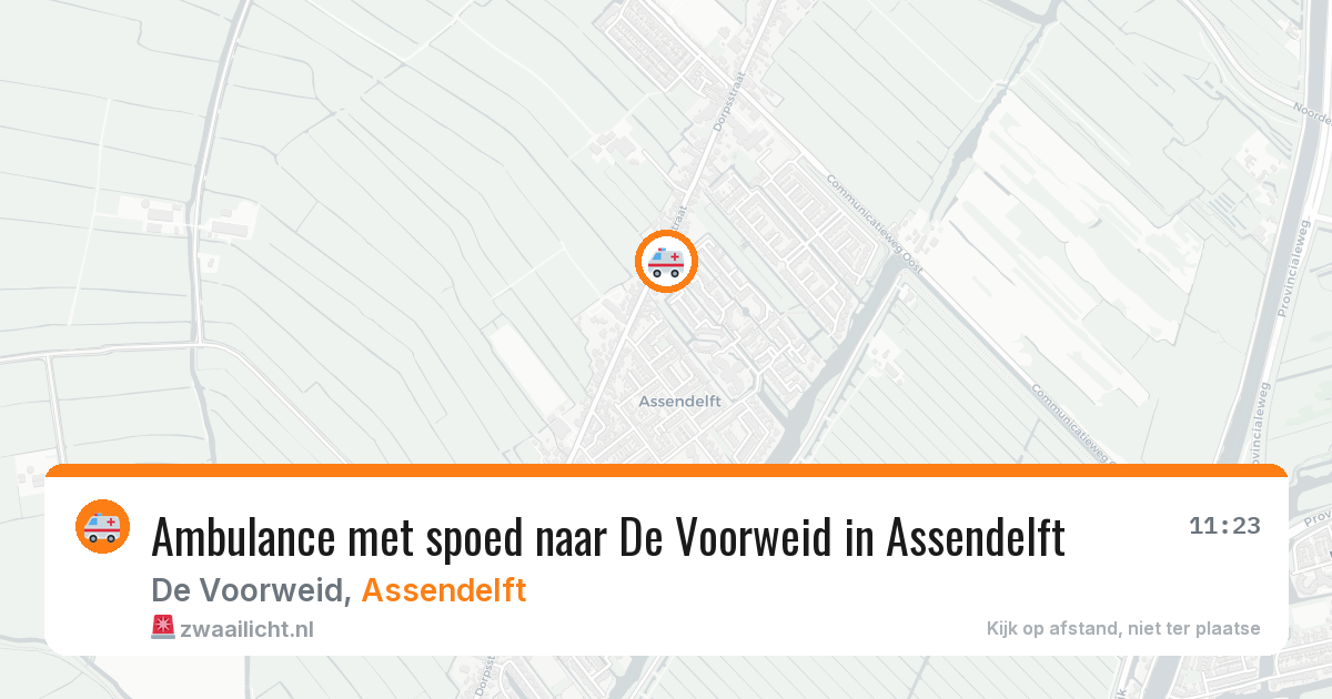 Ambulance met spoed naar De Voorweid in Assendelft — 5 apr 2026