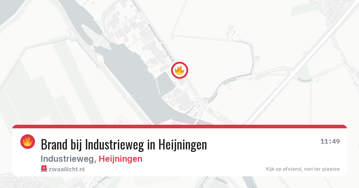 Brand bij Industrieweg in Heijningen — 17 mrt 2026