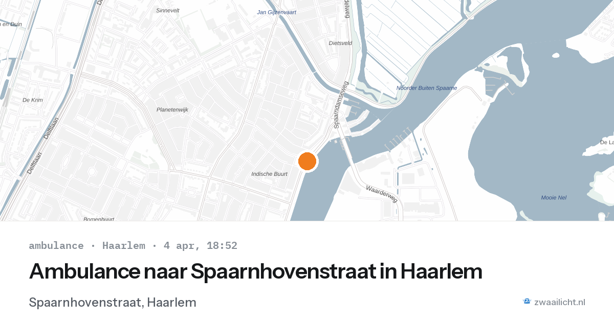 Ambulance naar Spaarnhovenstraat in Haarlem — 4 apr 2026