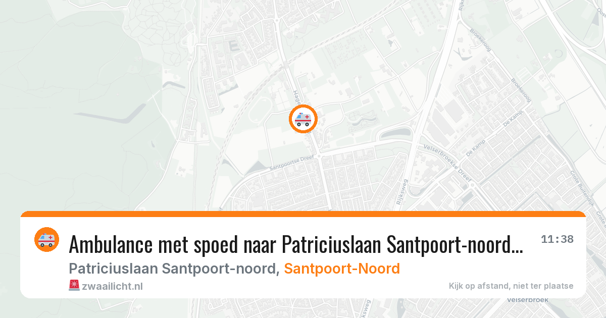 Ambulance met spoed naar Patriciuslaan Santpoort-noord in Santpoort-Noord — 10 feb 2026