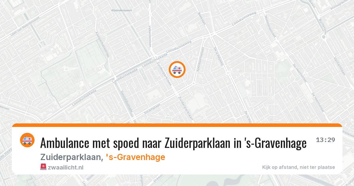 Ambulance met spoed naar Zuiderparklaan in 's-Gravenhage — 10 apr 2026
