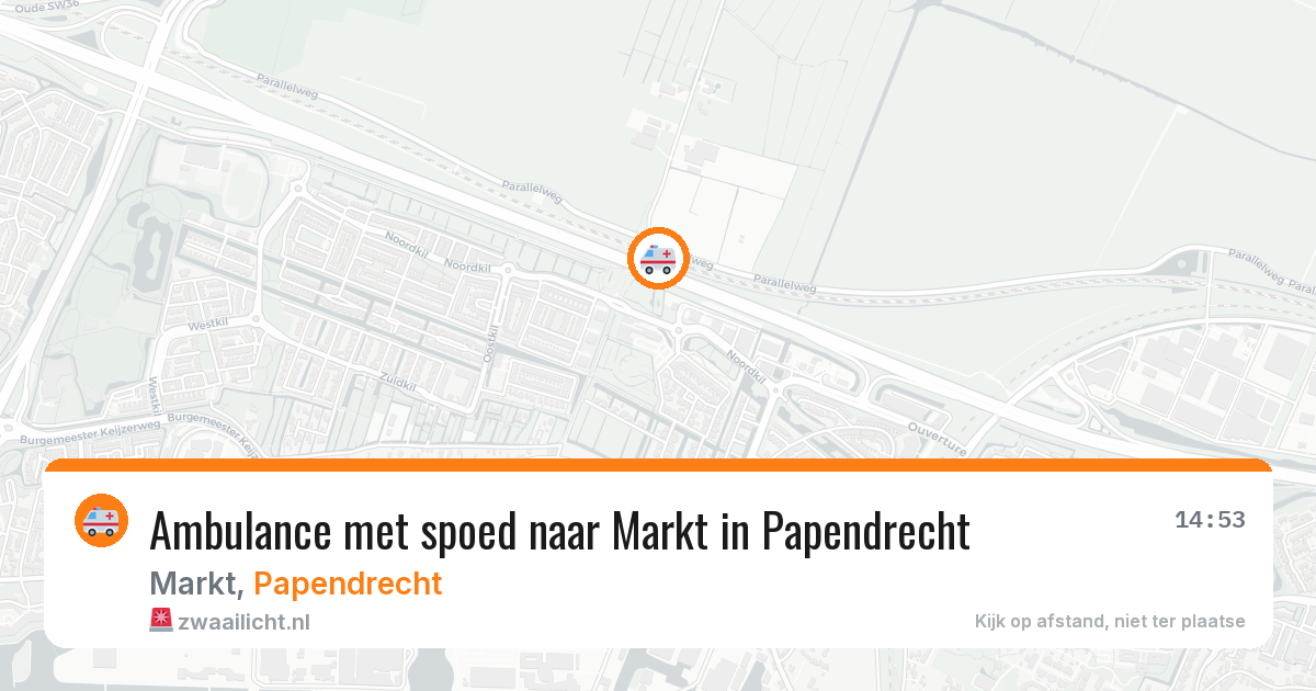 Ambulance met spoed naar Markt in Papendrecht — 31 jan 2026