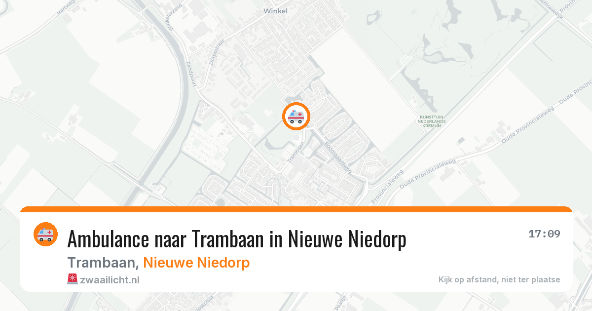 Ambulance naar Trambaan in Nieuwe Niedorp — 21 mei 2026