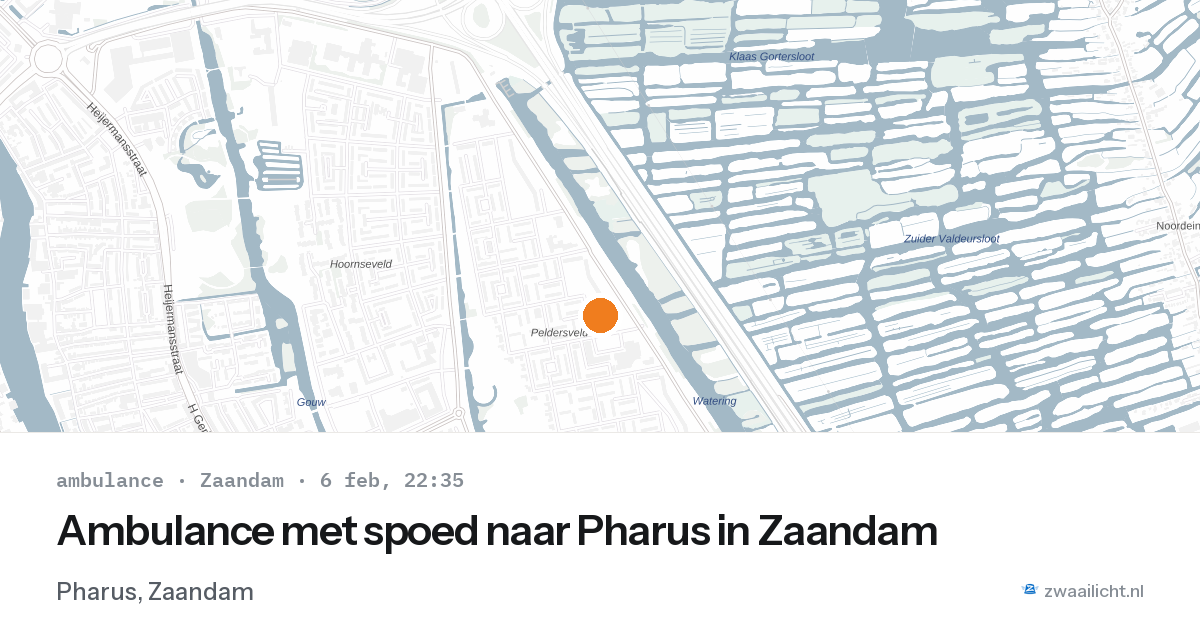 Ambulance met spoed naar Pharus in Zaandam — 6 feb 2026