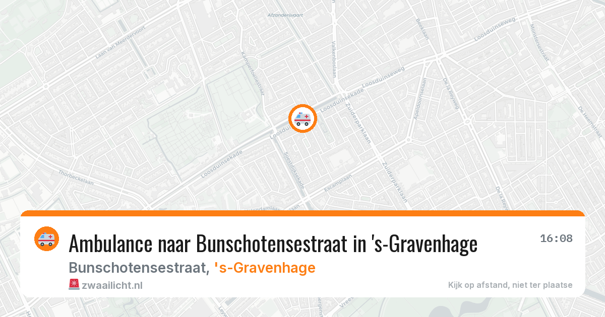 Ambulance naar Bunschotensestraat in 's-Gravenhage — 11 aug 2026