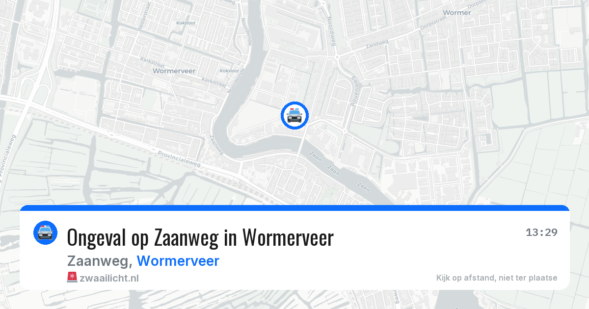 Ongeval op Zaanweg in Wormerveer — 3 jul 2026