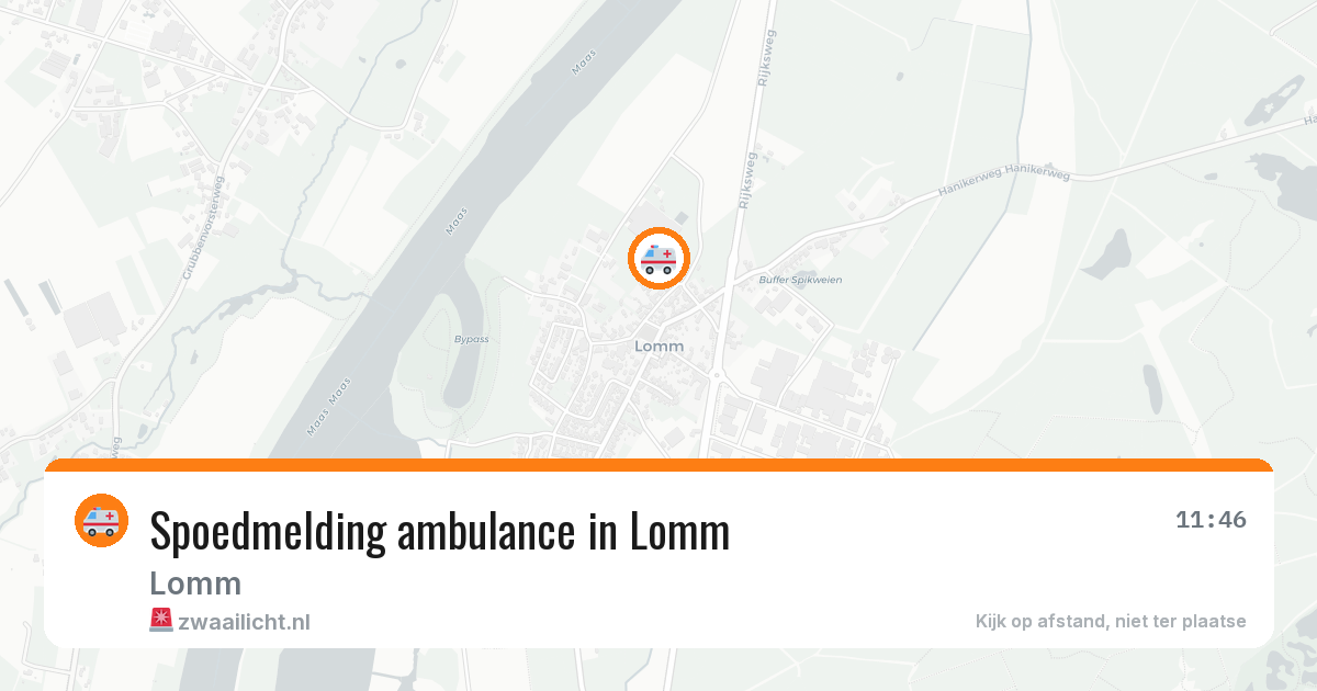 Spoedmelding ambulance in Lomm — 12 jun 2026