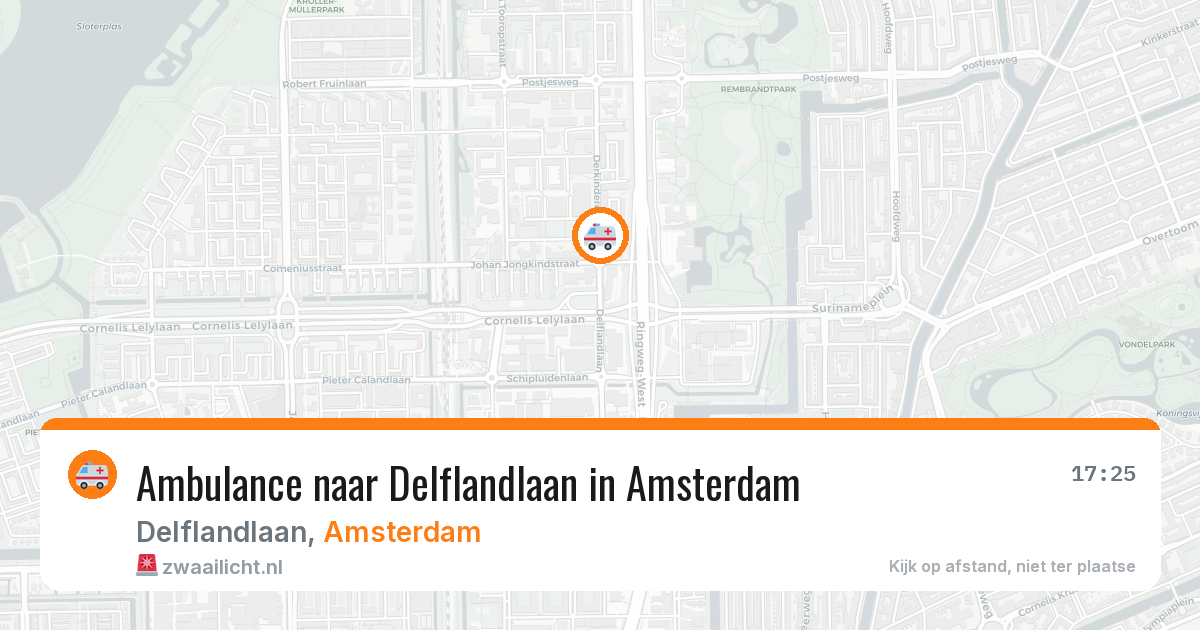 Ambulance naar Delflandlaan in Amsterdam — 23 mei 2026