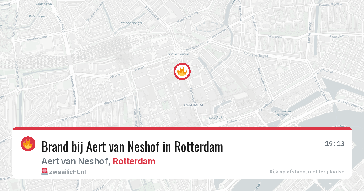 Brand bij Aert van Neshof in Rotterdam — 28 jun 2026