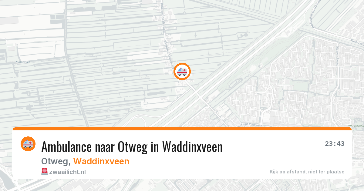 Ambulance naar Otweg in Waddinxveen — 29 mei 2026