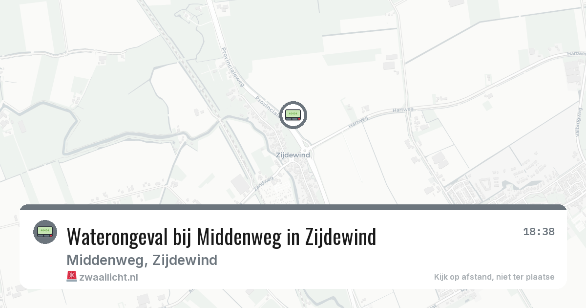 Waterongeval bij Middenweg in Zijdewind — 19 feb 2026