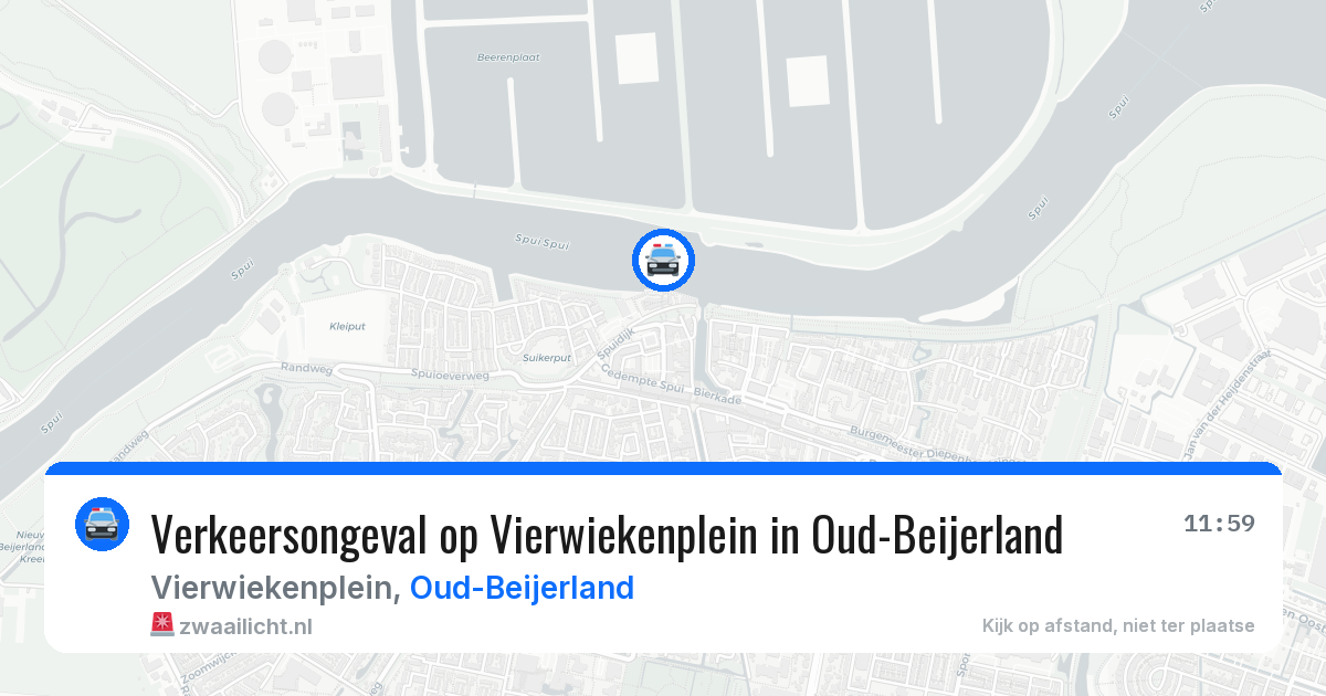 Verkeersongeval op Vierwiekenplein in Oud-Beijerland — 30 jun 2026