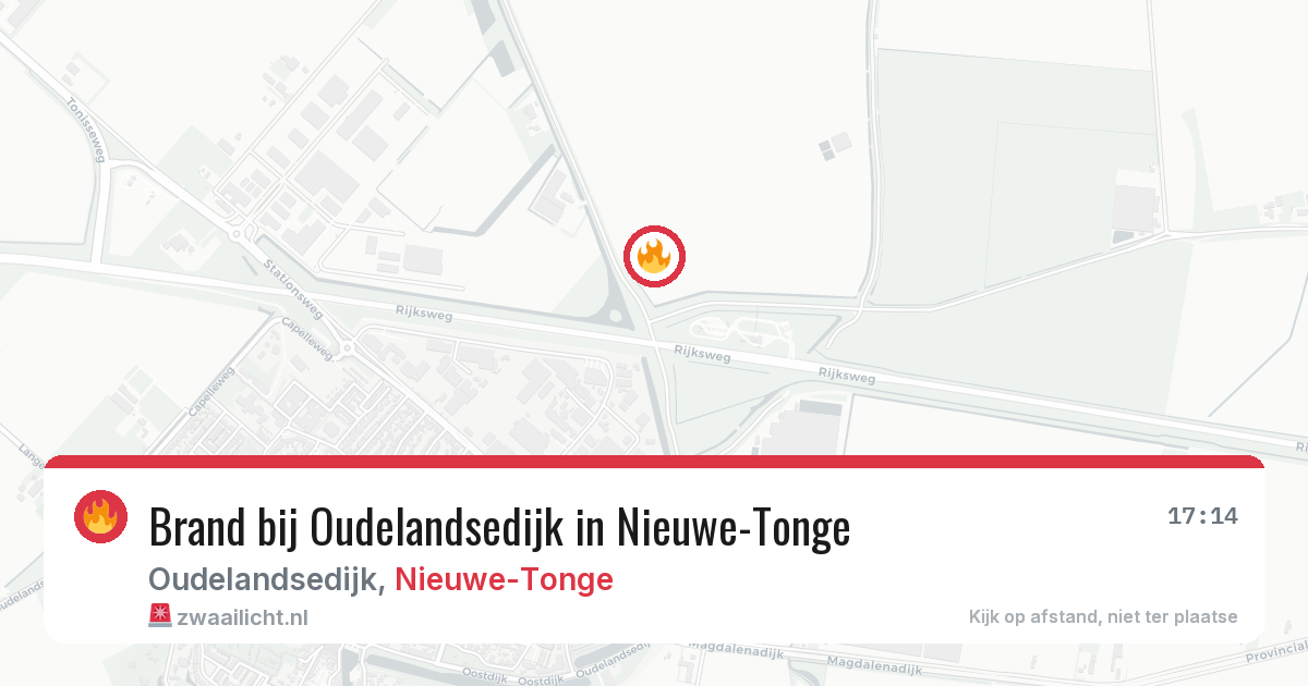 Brand bij Oudelandsedijk in Nieuwe-Tonge — 11 mrt 2026