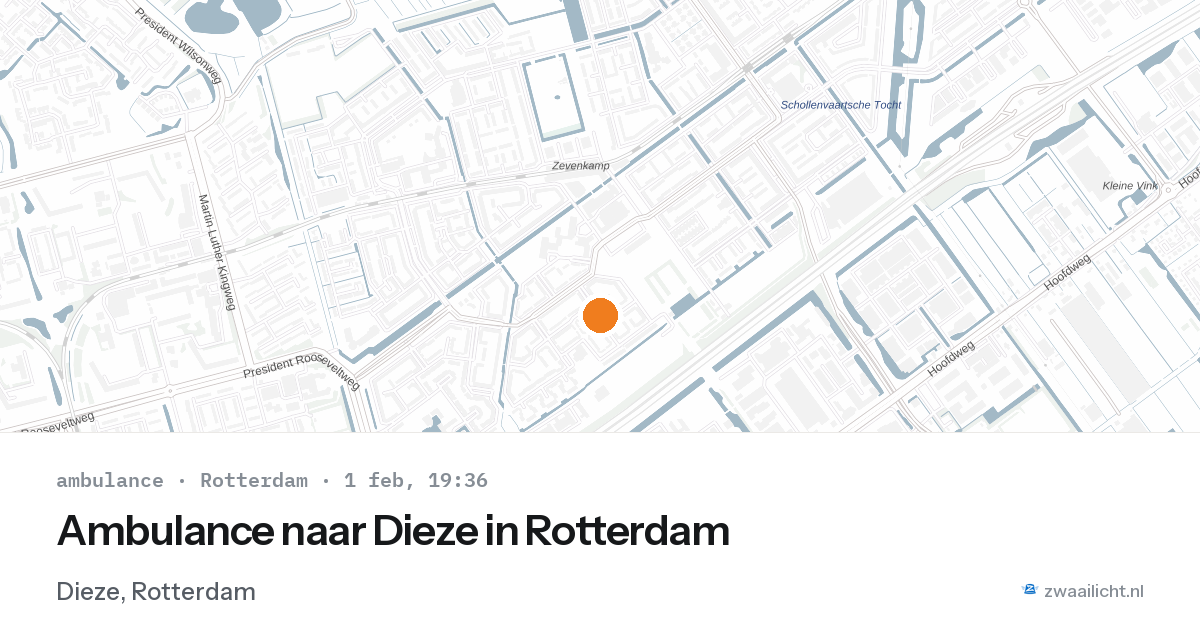 Ambulance naar Dieze in Rotterdam — 1 feb 2026