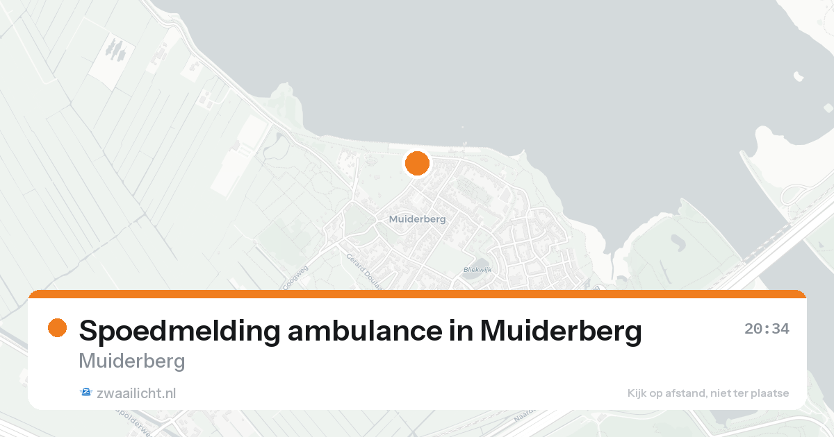 Spoedmelding ambulance in Muiderberg — 6 aug 2026