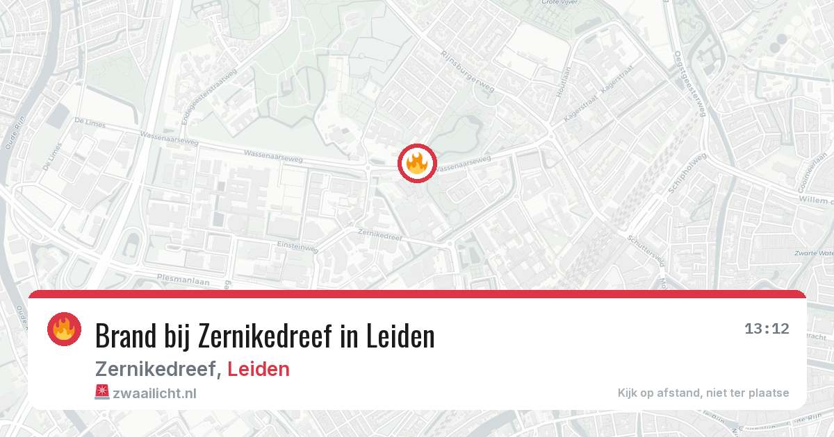 Brand bij Zernikedreef in Leiden — 27 jun 2026