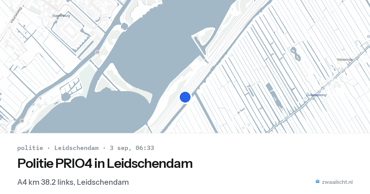 Politie PRIO4 in Leidschendam — 3 sep 2026 | 🚨 Zwaailicht.nl