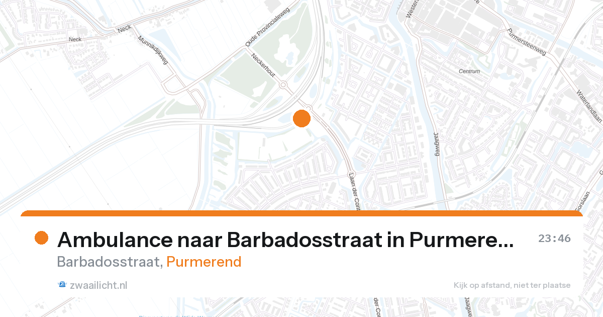 Ambulance naar Barbadosstraat in Purmerend — 27 aug 2026